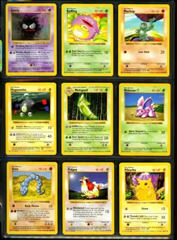 1999 Pokemon BASE SET SHADOWLESS Edition COMPLETE Uncommon Common Cards Lot NM+ - Image 5