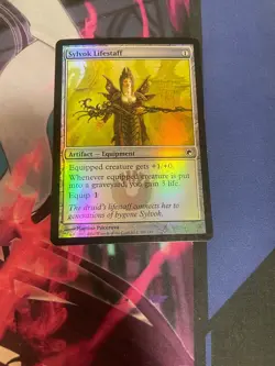 MTG - SYLVOK LIFESTAFF - COMMON - SCARS OF MIRRODIN - LP - FOIL - Image 1