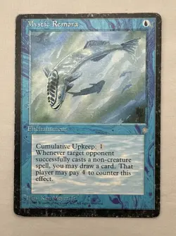 Mystic Remora x1 MTG Ice Age 1x Magic Good Heavy Play - Image 1