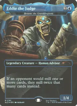 MTG Eddie the Judge (2181) *Rainbow Foil* Secret Lair: Iron Maiden MT/NM - Image 1