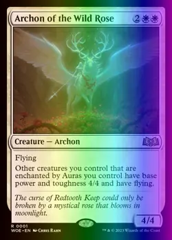 MTG Archon of the Wild Rose (1/515) Wilds of Eldraine LP FOIL - Image 1