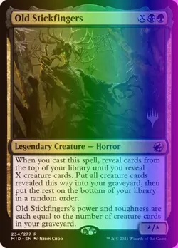 MTG Old Stickfingers (234p/168) Innistrad Midnight Hunt Promos NM FOIL - Image 1
