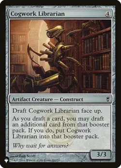 MTG Magic the Gathering Cogwork Librarian (CNS-58/2869) The List LP - Image 1