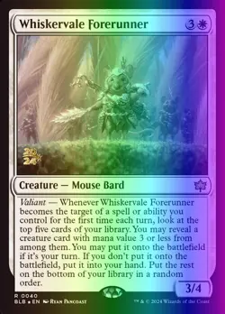 MTG Whiskervale Forerunner (40s/160) Bloomburrow Promos LP FOIL - Image 1