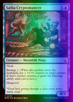 MTG Magic the Gathering Saiba Cryptomancer (76/548) March of the Machine LP FOIL - Image 1