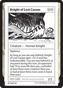 MTG Magic the Gathering Knight of Lost Causes (282/390) Mystery Booster 2 LP - Image 1