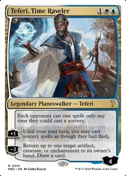 MTG Magic the Gathering Teferi, Time Raveler (91/390) Mystery Booster 2 NM - Image 1
