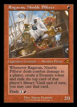 MTG Ragavan, Nimble Pilferer (11/16) Modern Horizons 2 Timeshifts LP - Image 1