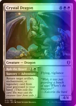 MTG Crystal Dragon (13/1080) Commander Legends Battle for Baldur's Gate LP FOIL - Image 1