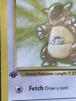 Pokemon Card: Jungle 1st Edition Rare: Kangaskhan 21/64 MP/DMG - Image 3