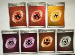Pokemon Basic Energy Holo Lot (8 Cards) - Image 1