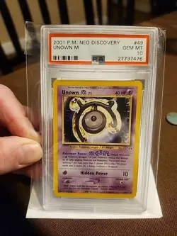 2001 Pokemon - Neo Discover Unown (M) #49 PSA 10 GEM MINT - Image 1