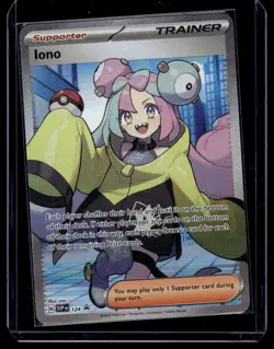POKEMON ~ IONO ~ SVP 124 ~ SCARLET & VIOLET PROMO ~ FULL ART PROMO ~ NM - Image 1