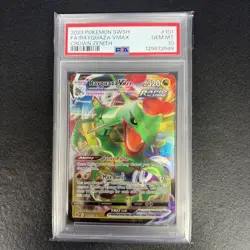 2023 Pokemon Crown Zenith Rayquaza VMAX #101 PSA 10 Gem Mint￼ - Image 1