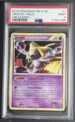 PSA 9 Jirachi 1/95 HGSS Unleashed Holo Rare Pokemon 2010 - Image 1