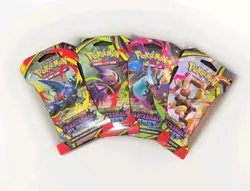 x 4 Pokemon Phantasmal Flames Sleeved Booster Packs Art Set - Image 1