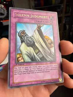Solemn Judgment MRD-127 1st Edition Metal Raiders Yu-Gi-Oh NA - Image 2