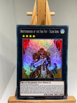 Brotherhood Of The Fire Fist Tiger King - Super Rare 1st Ed FIGA-EN027 NM YuGiOh - Image 1