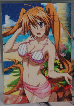 Irina Shidou Beach Bikini High School DxD Sexy Waifu Textured Custom Card - Image 1