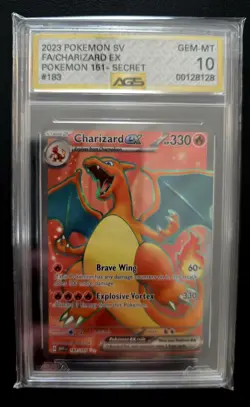 Pokemon TCG Charizard EX Holo Ultra Rare Card 183/165 Scarlet & Violet 151 - Image 1