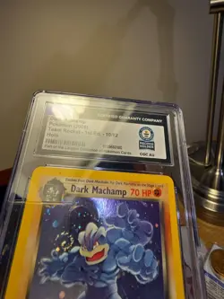 CGC World Record Dark Machamp Team Rocket 1st Edition 10/82 Holo Pokemon Card - Image 2