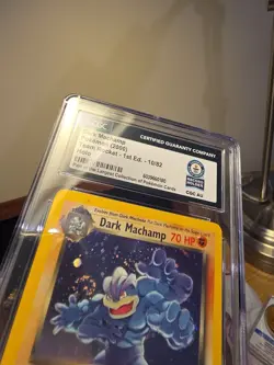 CGC World Record Dark Machamp Team Rocket 1st Edition 10/82 Holo Pokemon Card - Image 3