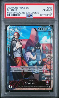 One Piece PSA 10 Shanks OP09-001 PSA Magazine Exclusive Promo Card - Image 1