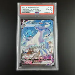 PSA 10 Ice Ryder Calyrex Vmax 203/198 Pokemon Chilling Reign Holo Card - Image 1