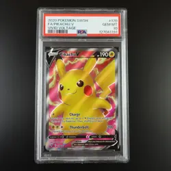 PSA 10 Pikachu V 170/185 Pokemon Vivid Voltage Holo Graded Card - Image 1