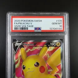 PSA 10 Pikachu V 170/185 Pokemon Vivid Voltage Holo Graded Card - Image 2