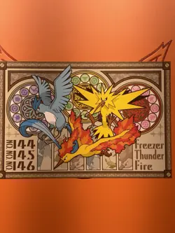 Pokemon center online Post Card Legendary Birds - Image 1