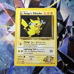 Pokemon TCG Card Lt. Surge's Pikachu 84/132 Pokemon Gym Challenge - Image 1