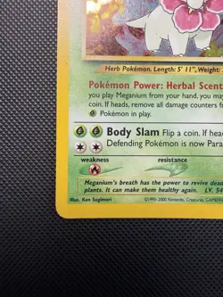 Meganium 10/111 Holo Unlimited Neo Genesis Pokemon Card LP - Image 5