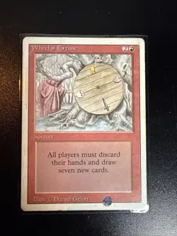 Magic the Gathering Wheel of Fortune Revised Card Heavy Play - Image 1