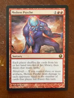 MTG Magic the Gahtering Scars of Mirrodin Molten Psyche NM- - Image 1