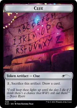 1x Clue Token - Stranger Things - Secret Lair Drop Series - NM - MTG - Image 1