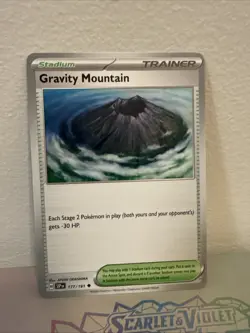 Gravity Mountain 177/191 Pokemon SV08: Surging Sparks Non Holo - Image 1