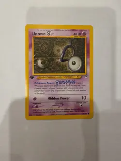 Unown V 89/105 Pokemon TCG Neo Destiny 1st Edition Vintage LP - Image 1