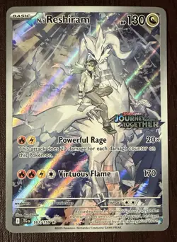 2025 Pokemon Journey Together N’s Reshiram 167/159 Enhanced Box Topper - Image 1