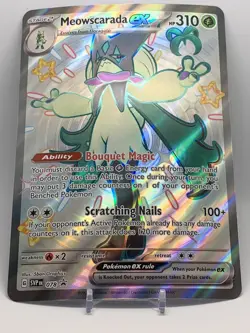 Pokemon TCG - Paldean Fates Meowscarada ex SVP Black Star Promos SVP 078 JUMBO - Image 1