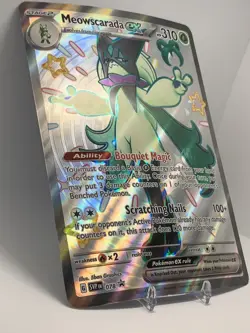 Pokemon TCG - Paldean Fates Meowscarada ex SVP Black Star Promos SVP 078 JUMBO - Image 2