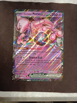 Team Rocket's Mewtwo ex Jumbo SVP 205 Destined Rivals Pokemon Promo Near Mint - Image 1