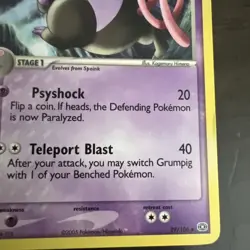 Pokemon TCG Grumpig Prerelease 29/106 Emerald Promo Near Mint - Image 3