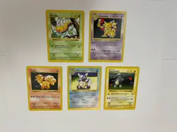 Shadowless Pokemon Base Set Lot Magnemite Wartortle Vulpix Kadabra Weedle - Image 5