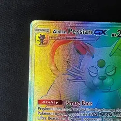 Pokemon TCG Alolan Persian GX 257/236 Cosmic Eclipse Secret Rare LP+ - Image 2