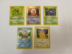 Shadowless Pokemon Base Set Lot Pikachu Caterpie Jynx Tangela Squirtle - Image 1