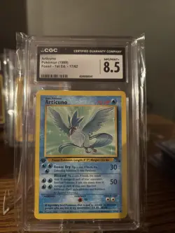 CGC 8.5 Articuno 17/62 Pokemon Fossil 1st Edition - Image 1