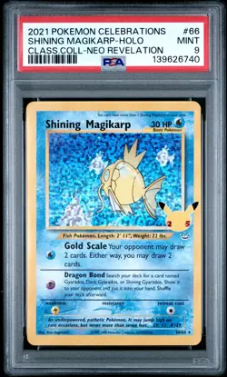 Shining Magikarp Holo 66 Celebrations Classic Collection Pokemon PSA 9 *740 - Image 1