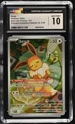 Eevee 173 Prismatic Evolutions Center Etb Pokemon CGC 10 Gem Mint *102 - Image 1