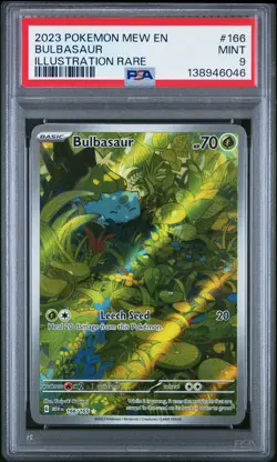 Bulbasaur 166/165 Illustration Rare 151 Pokemon PSA 9 *046 - Image 1